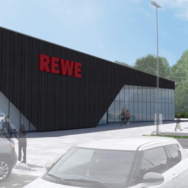 Modell des Rewe-Gebäudes